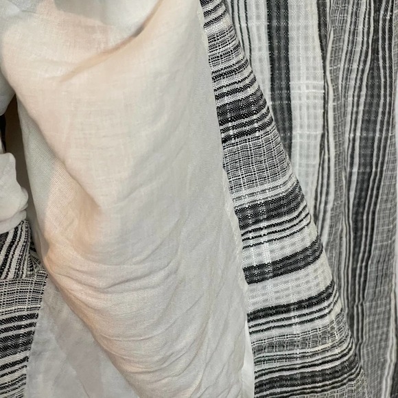 HD in Paris Anthropologie Striped Tie Front Linen Dress Women's Size 0 - Picture 10 of 12